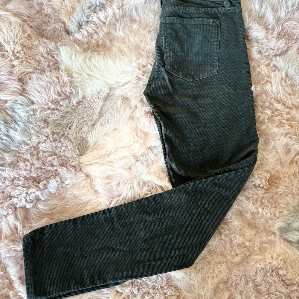 J. Crew Women's Dark Green Corduroy Toothpick Pants